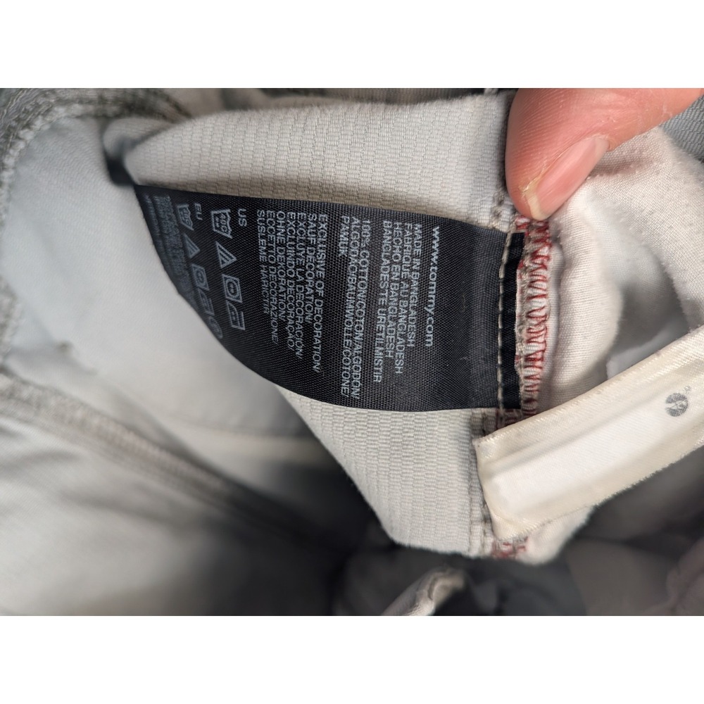 TOMMY HILFIGER Custom Fit Pants Men 36X30 (Tag 36/32) Straight Grey Casual Chino - Picture 10 of 11